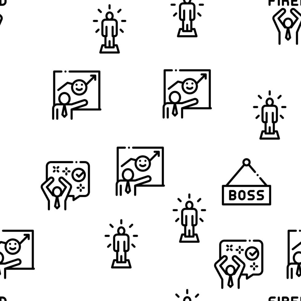 Boss Leader Company Seamless Pattern Vector