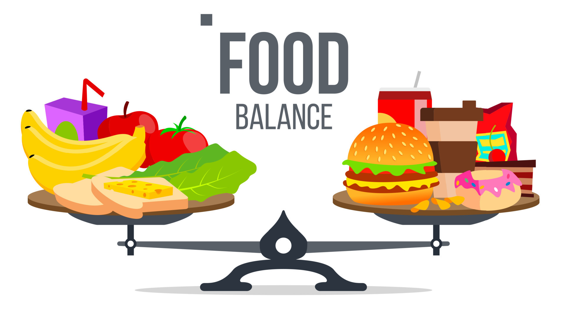 https://static.vecteezy.com/system/resources/previews/017/390/043/original/balance-of-healthy-and-unhealthy-food-isolated-cartoon-illustration-vector.jpg
