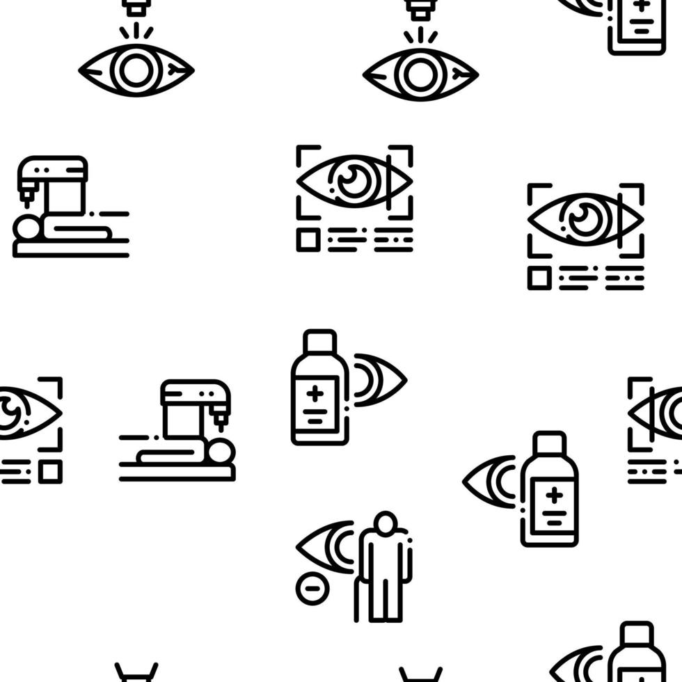 Glaucoma Ophthalmology Seamless Pattern Vector