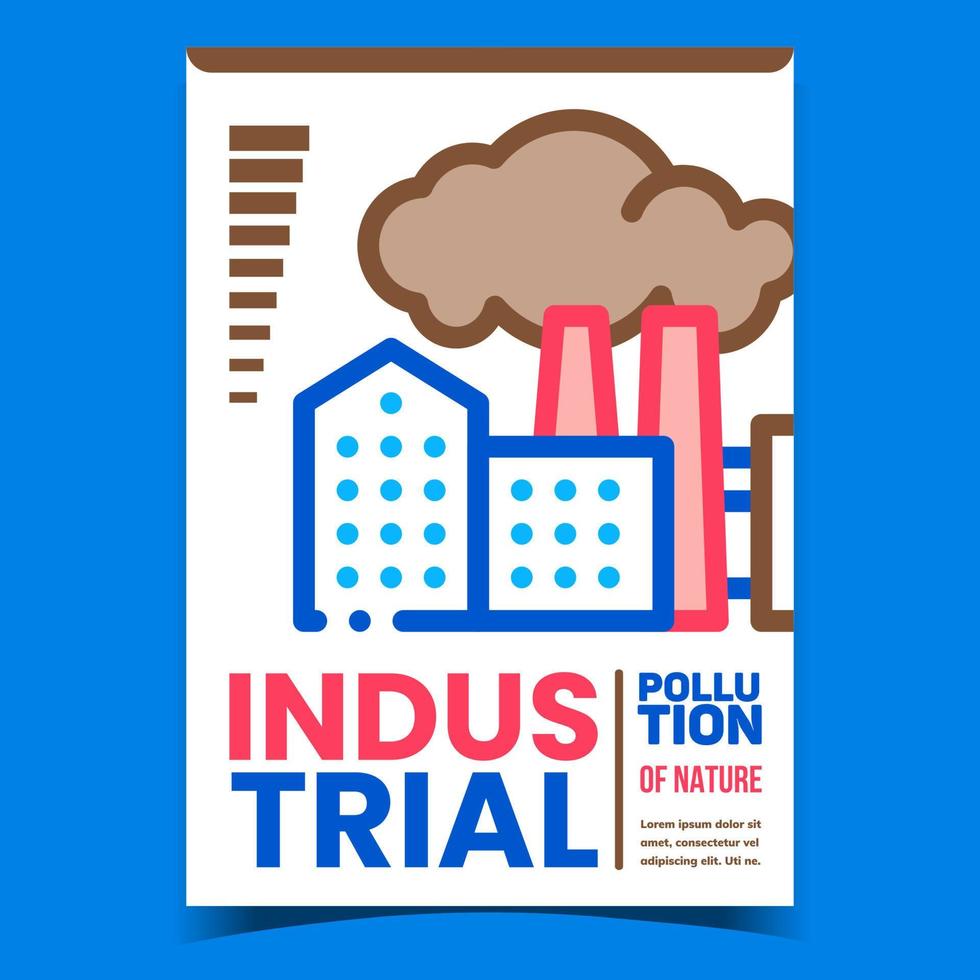 Industrial Pollution Of Nature Promo Banner Vector