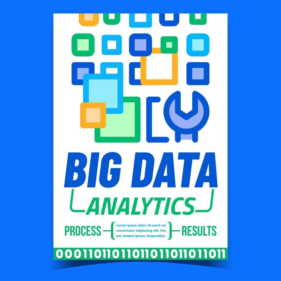 vector de banner de promoción creativa de análisis de big data