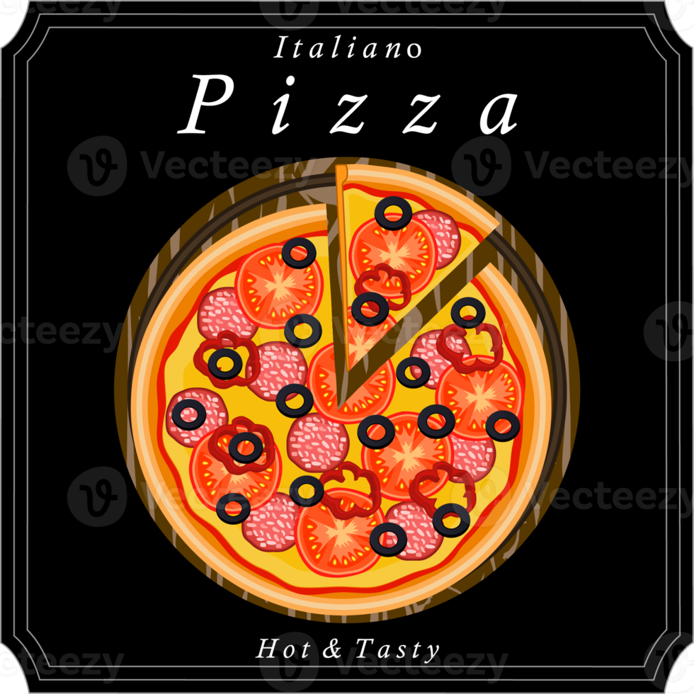 Various sweet tasty pizza png