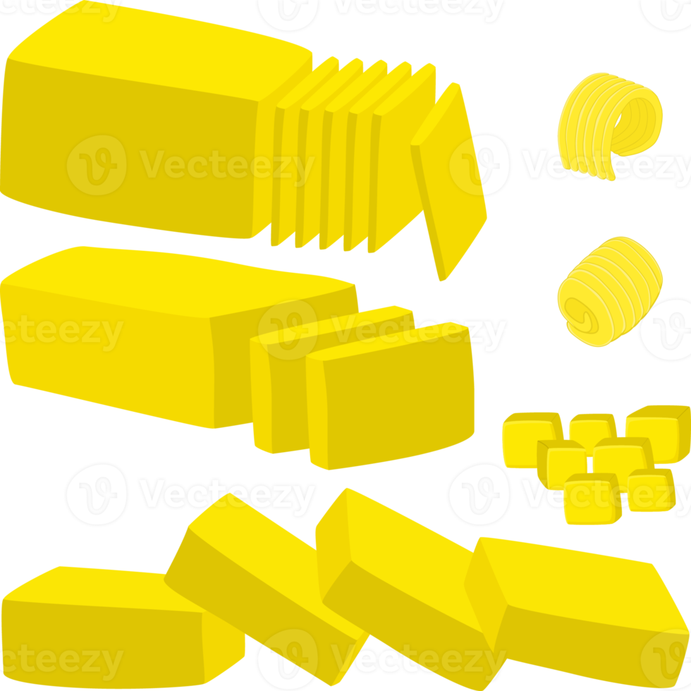 verschiedene süße schmackhafte Butter png