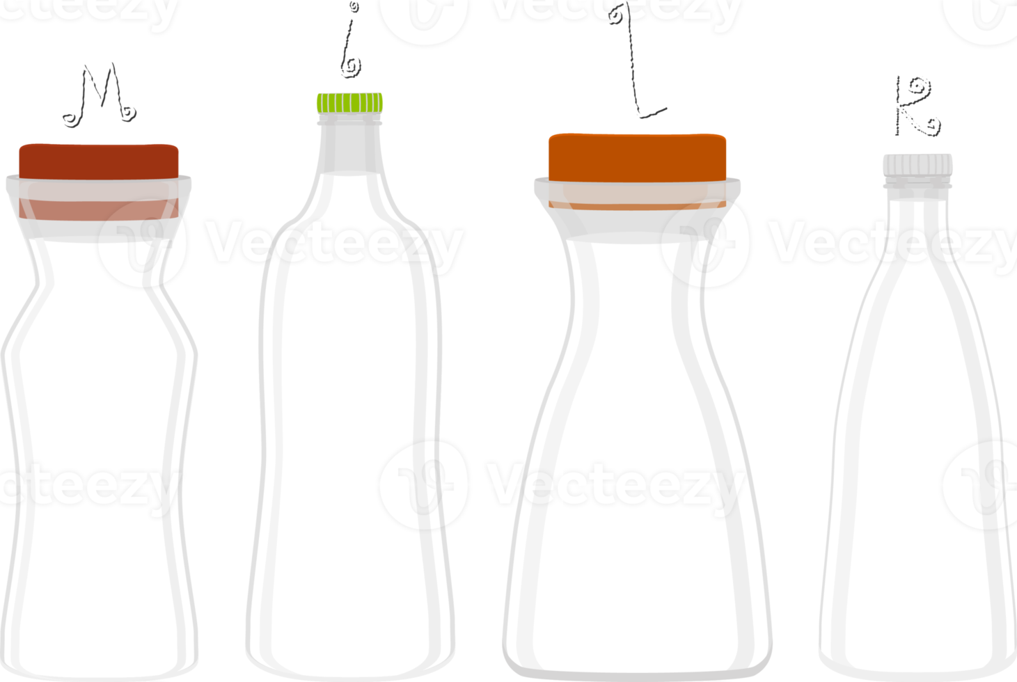 big set different types chilled milk png