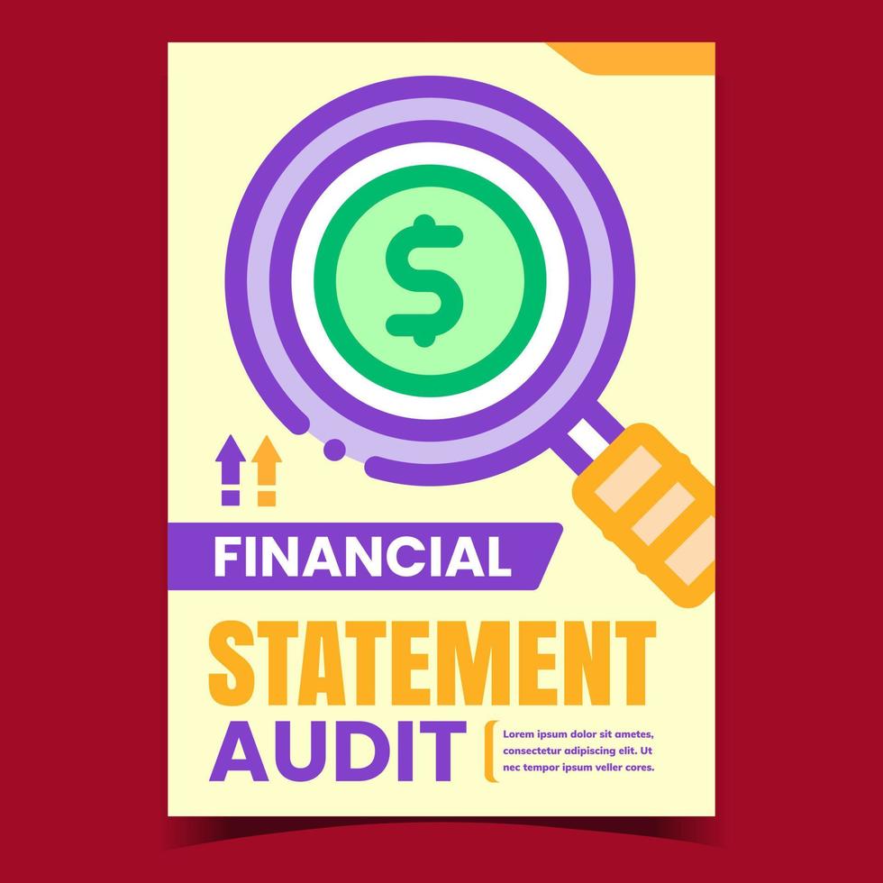 Financial Statement Audit Promo Banner Vector