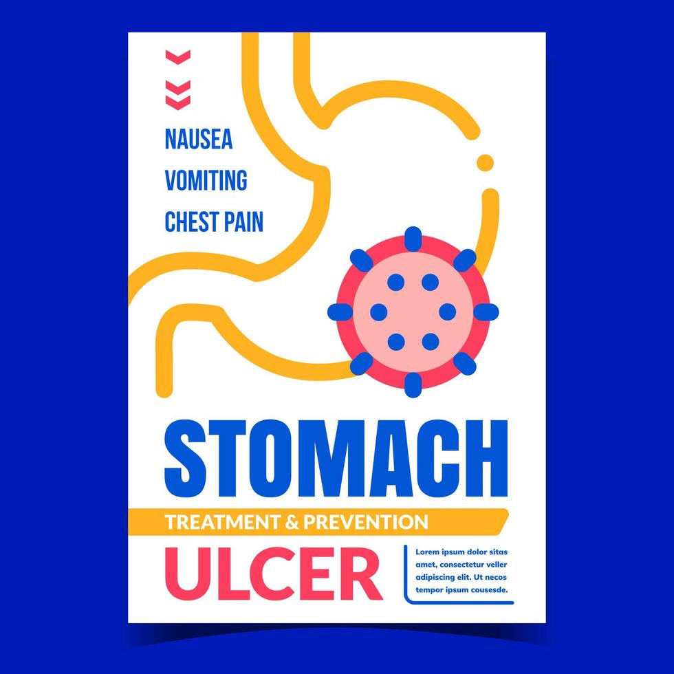 Stomach Ulcer Creative Promotional Poster Vector