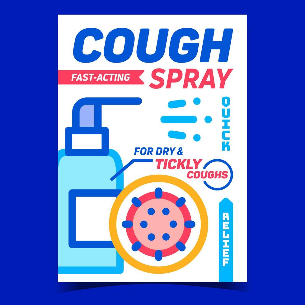 Cough Spray Creative Promotional Banner Vector