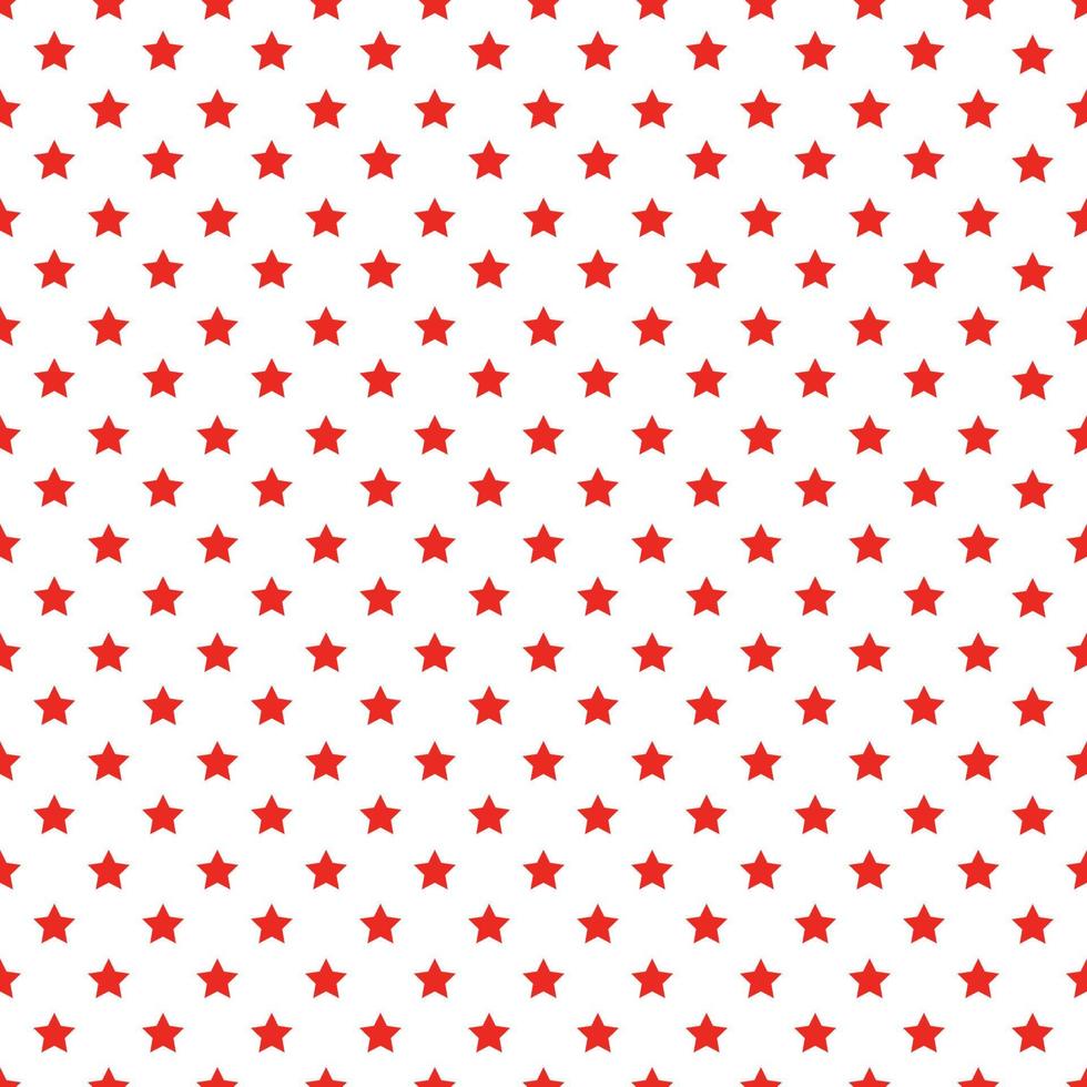 Red Seamless Stars Patterns On White Background vector
