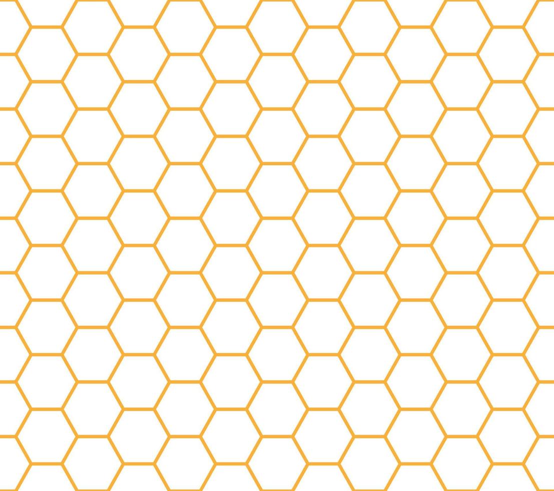 Orange and White Seamless Honeycomb Pattern vector