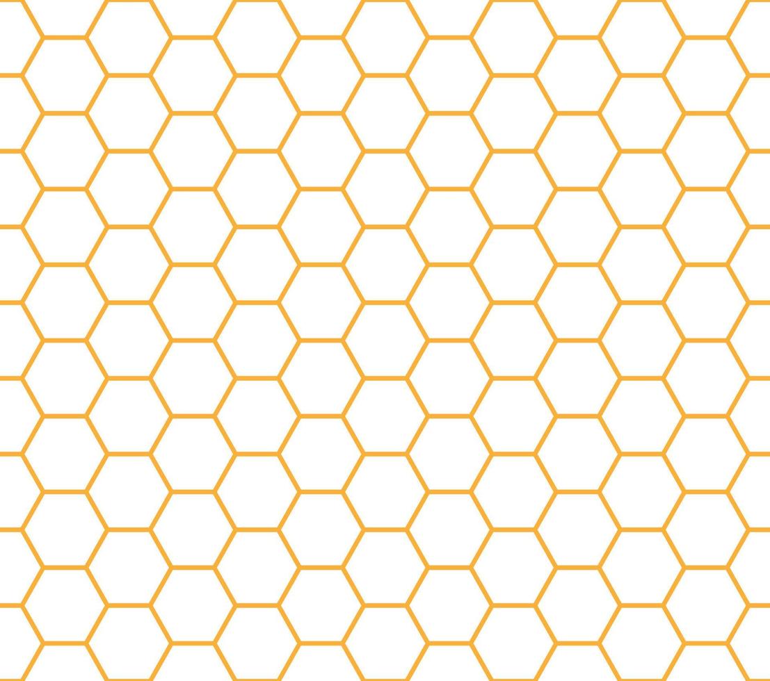 Orange and White Seamless Honeycomb Pattern vector