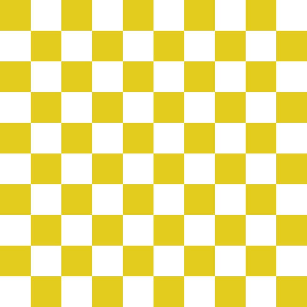 Yellow And White Seamless Check Pattern vector