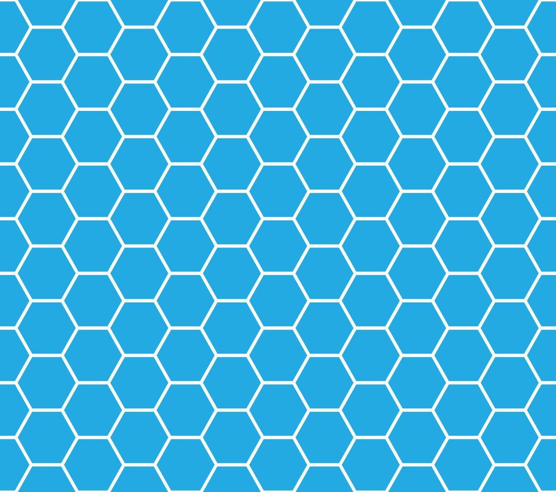 Blue Seamless Honeycomb Pattern vector