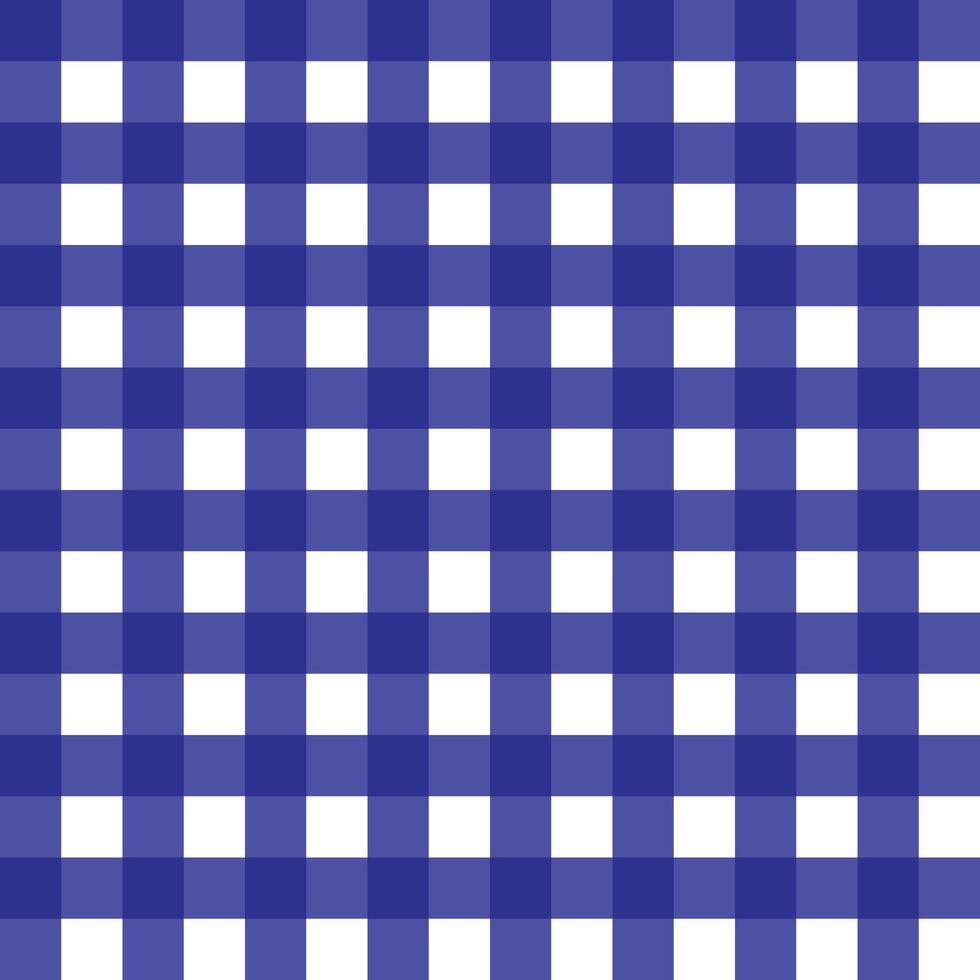 Seamless Dark Blue Gingham Pattern vector
