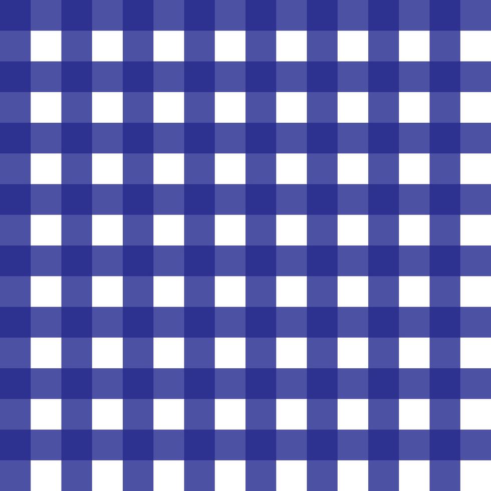 Seamless Dark Blue Gingham Pattern vector