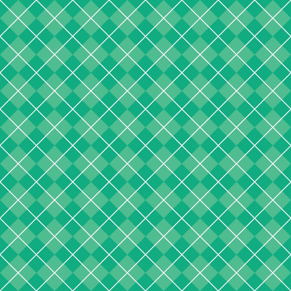 Simple Green Seamless Argyle Pattern vector