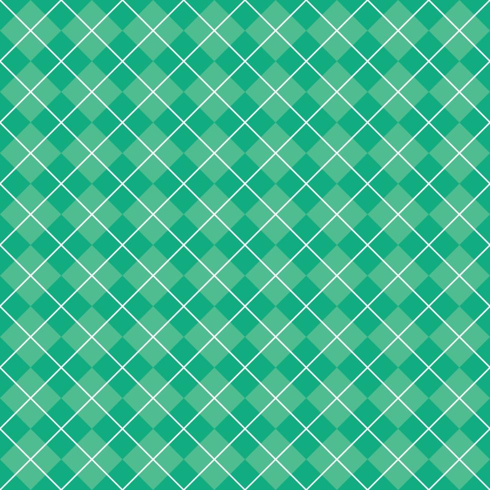 Simple Green Seamless Argyle Pattern vector