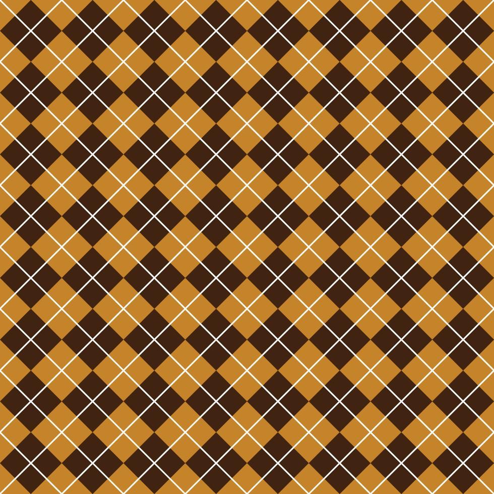 Simple Brown And Orange Seamless Argyle Pattern vector