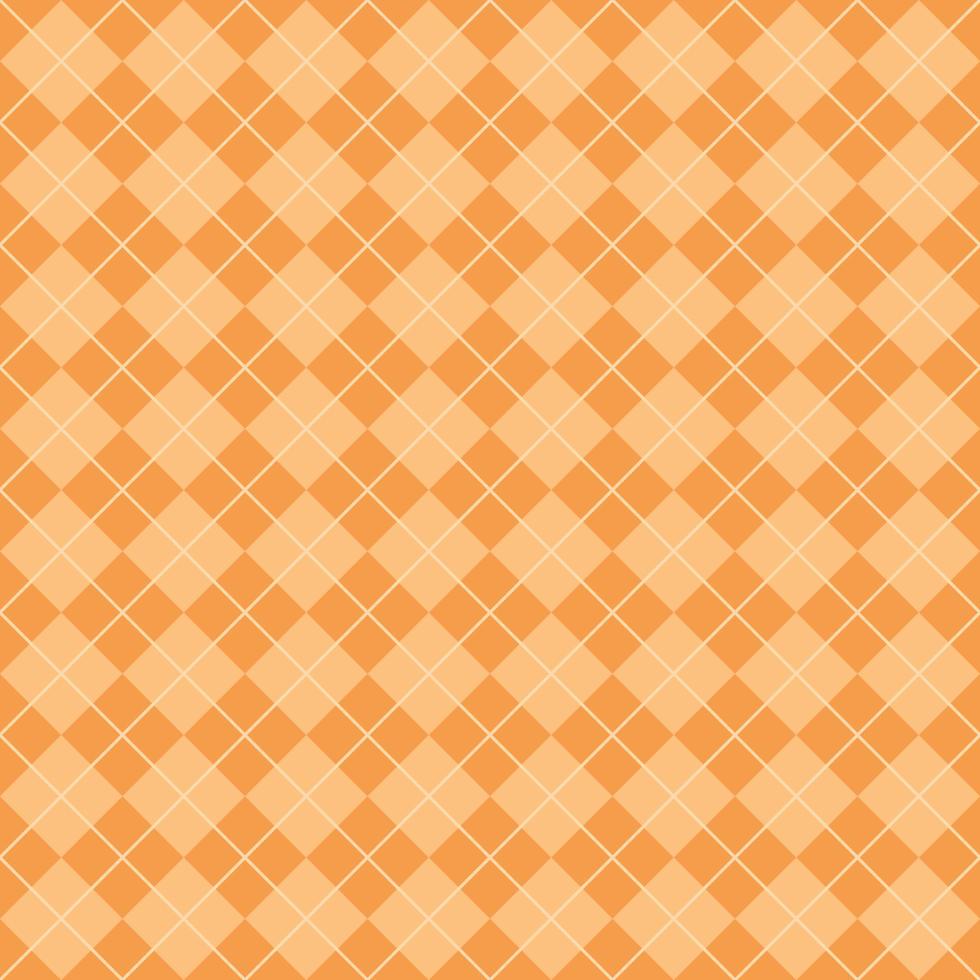 Simple Light Orange Seamless Argyle Pattern vector