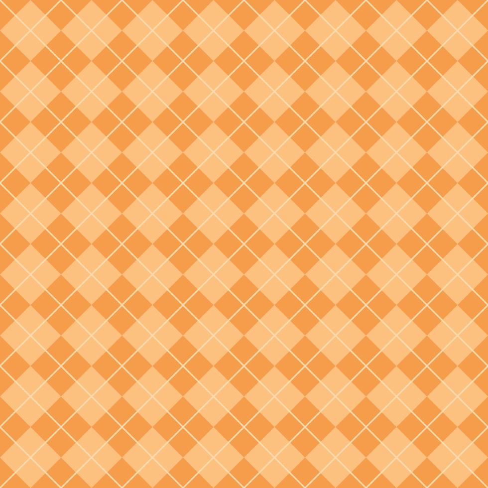 Simple Light Orange Seamless Argyle Pattern vector