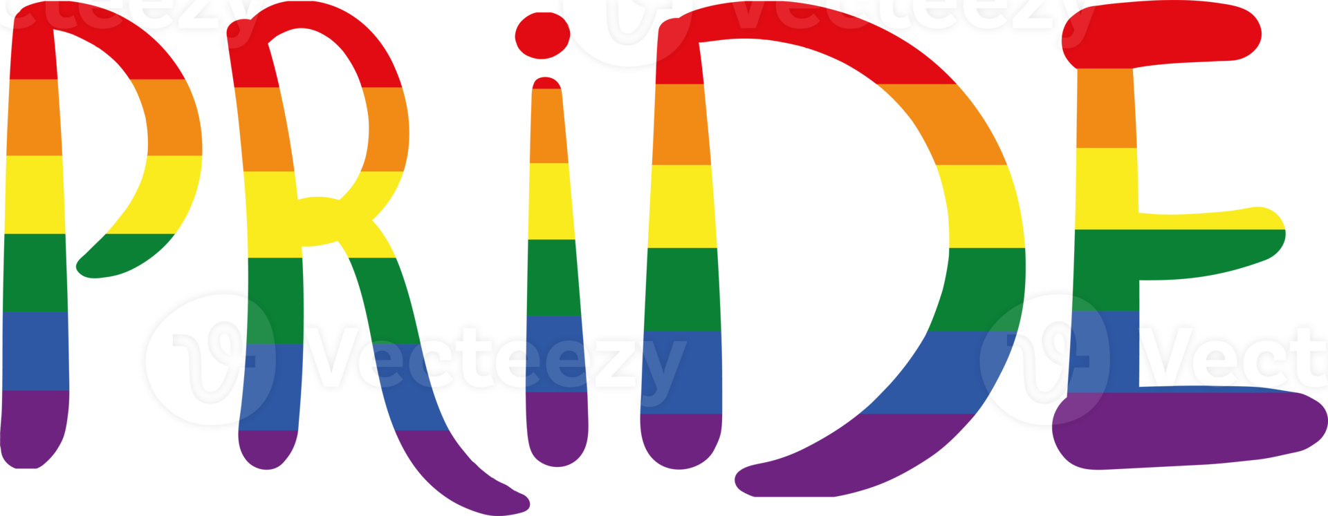 Gender, LGBT Doodle Rainbow Lettering. Title Pride png