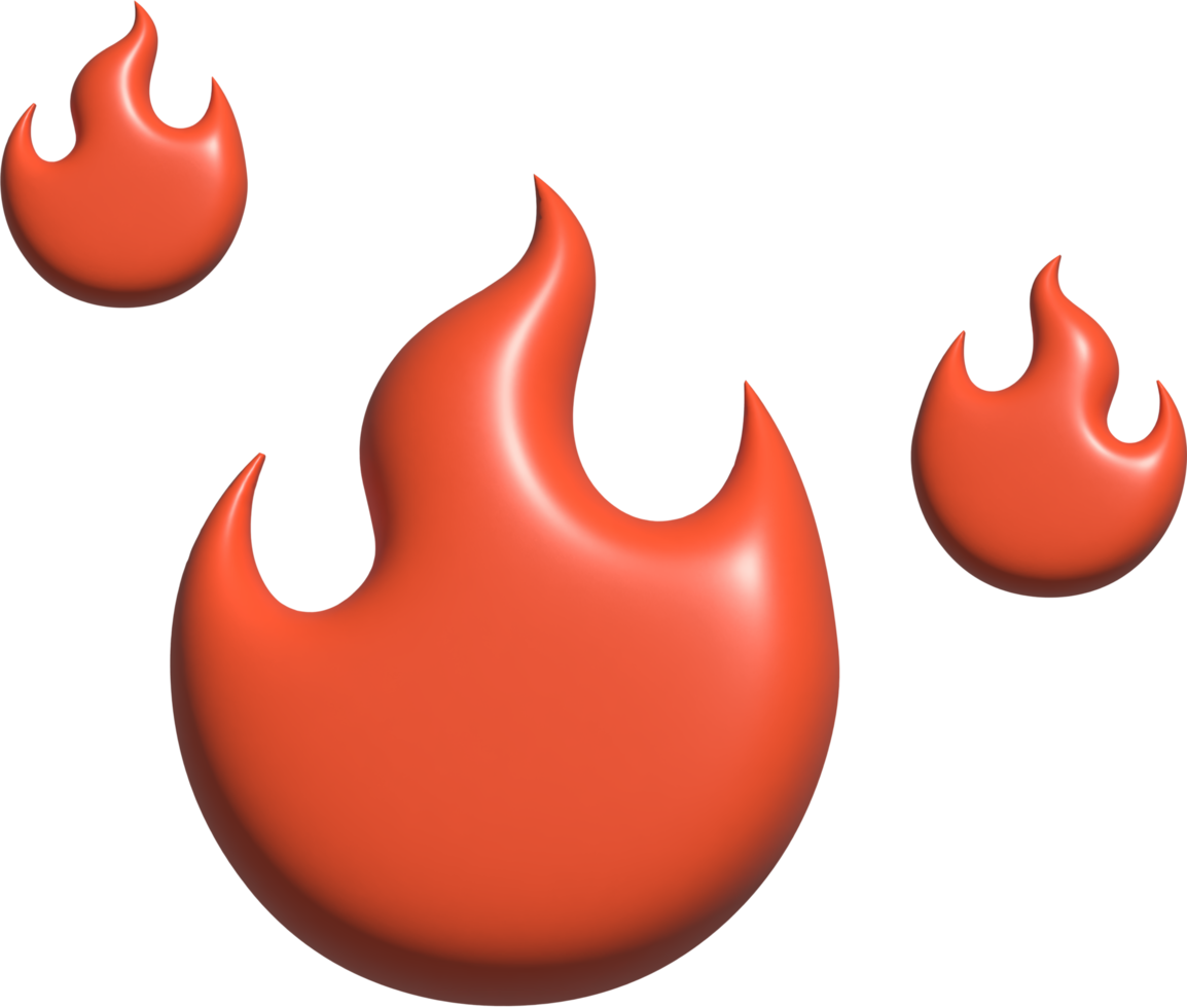 3d icon flame fire png