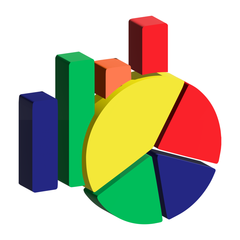 3d bar chart illustration png