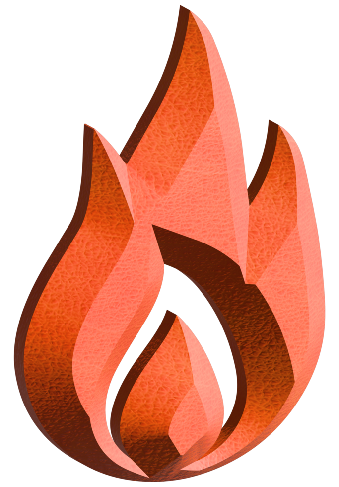 3d icon flame fire png