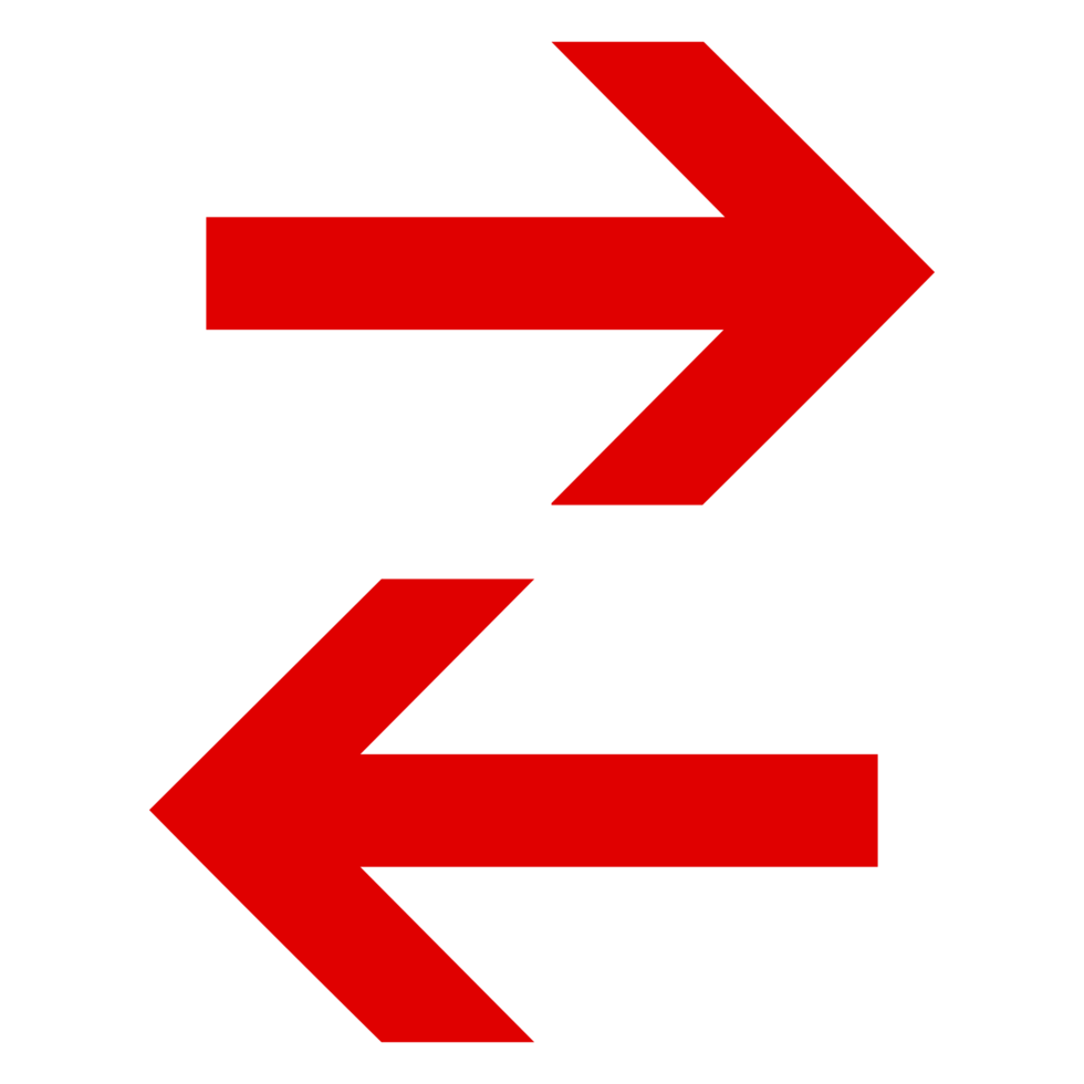 Two Way Arrows on Transparent Background png