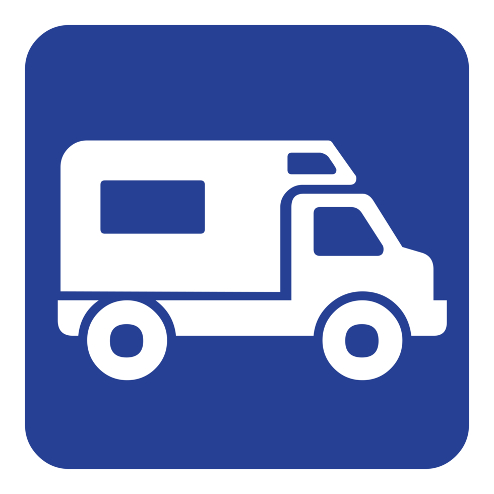 symbole de signe de camion sur fond transparent png