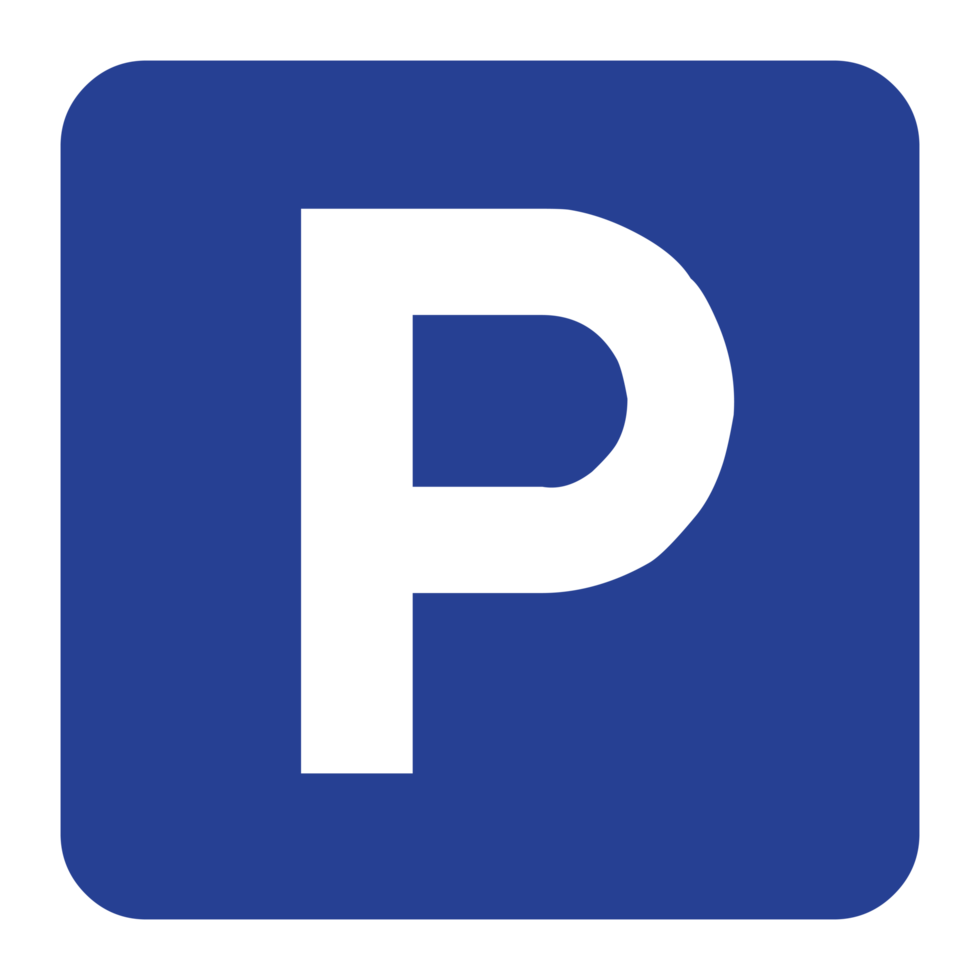 signo de símbolo de estacionamiento en fondo transparente png