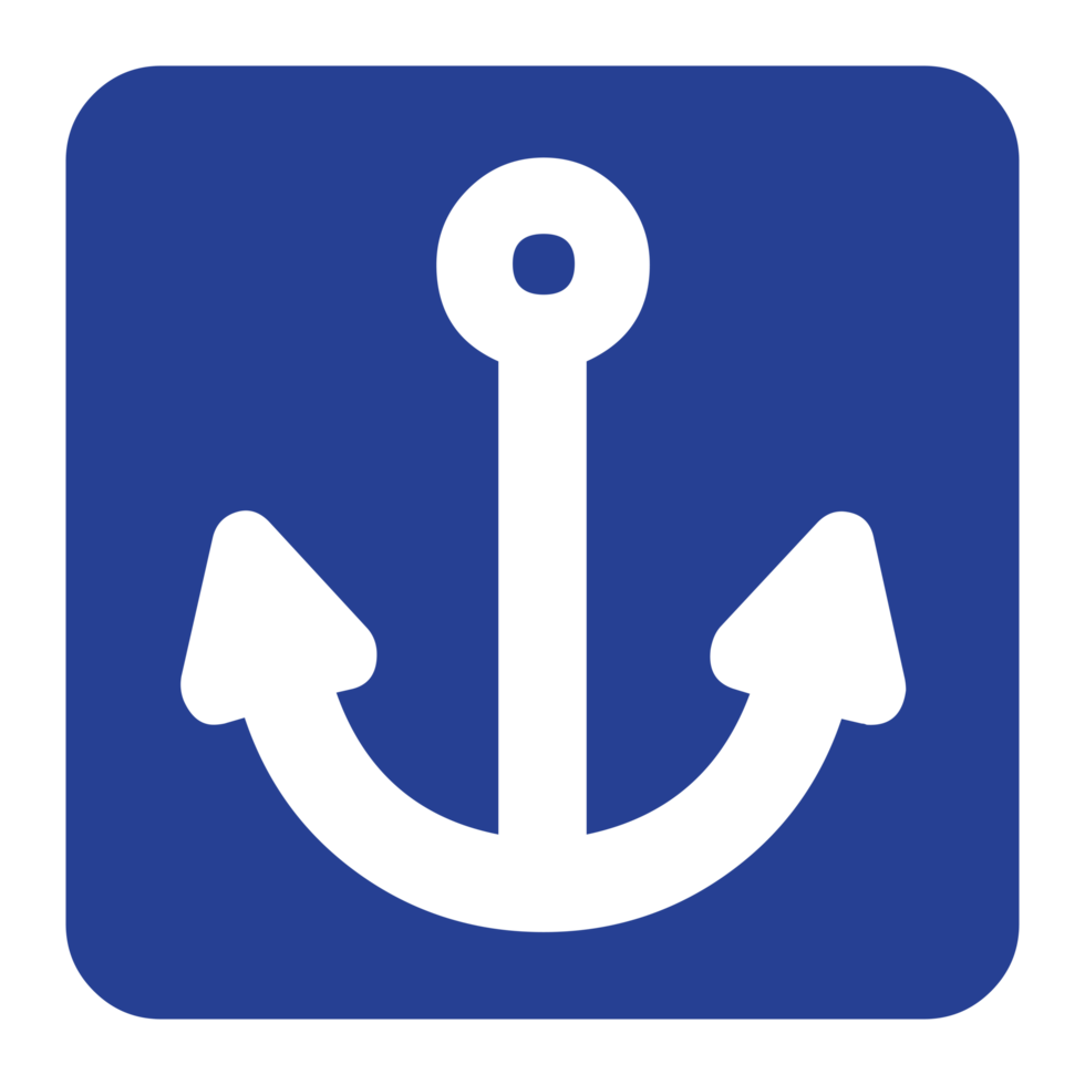 Anchor Sign Symbol on Transparent Background png