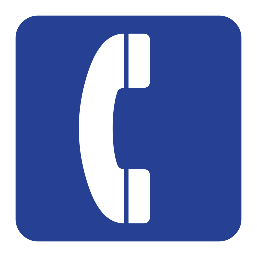 Phone Sign Symbol on Transparent Background png