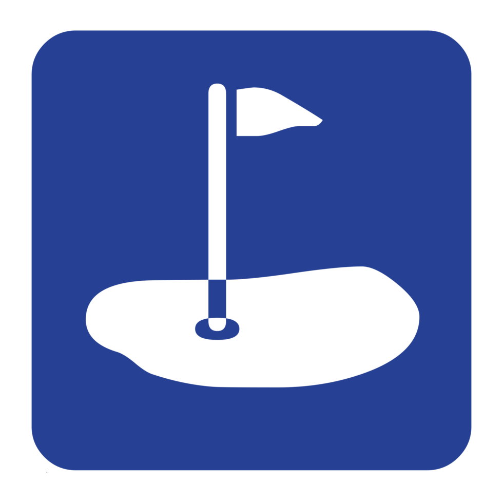 símbolo de sinal de golfe em fundo transparente png