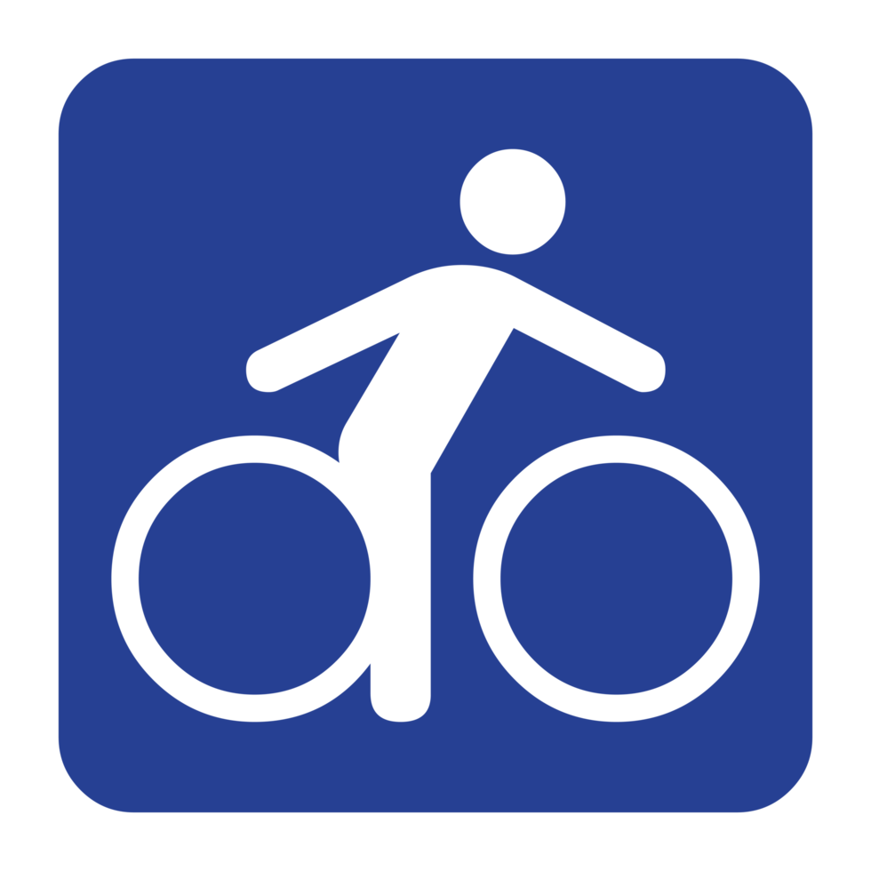 Cyclist Sign Symbol on Transparent Background png