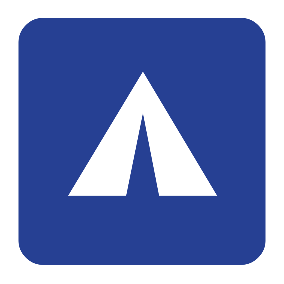 símbolo de signo de camping sobre fondo transparente png
