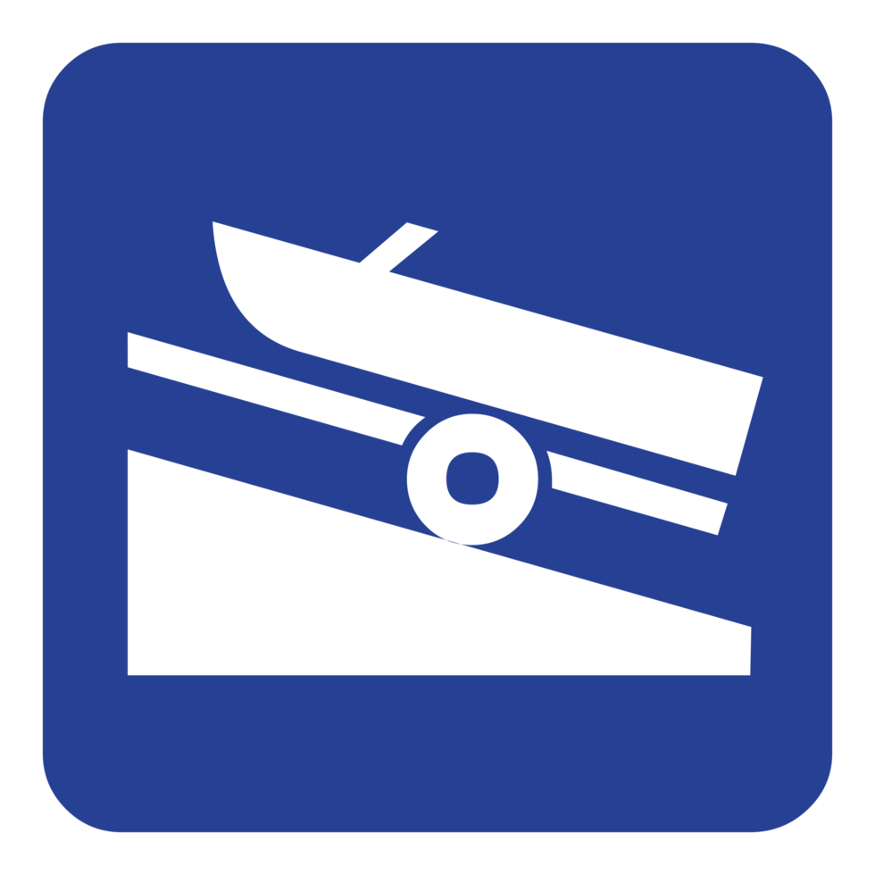 Boat Slipway Sign Symbol on Transparent Background png
