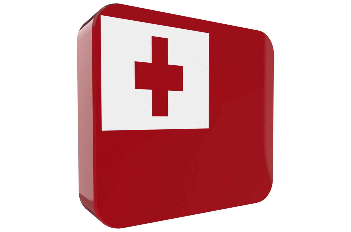 Tonga Flag 3d icon on transparent Background png