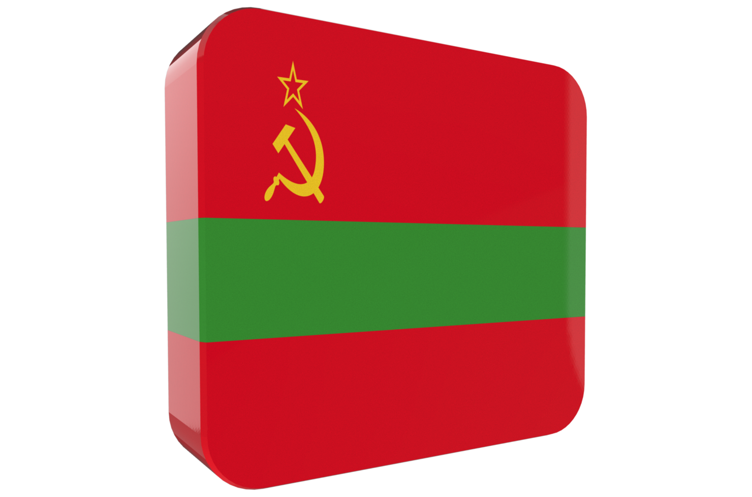 transnistria flagga 3d ikon på transparent bakgrund png