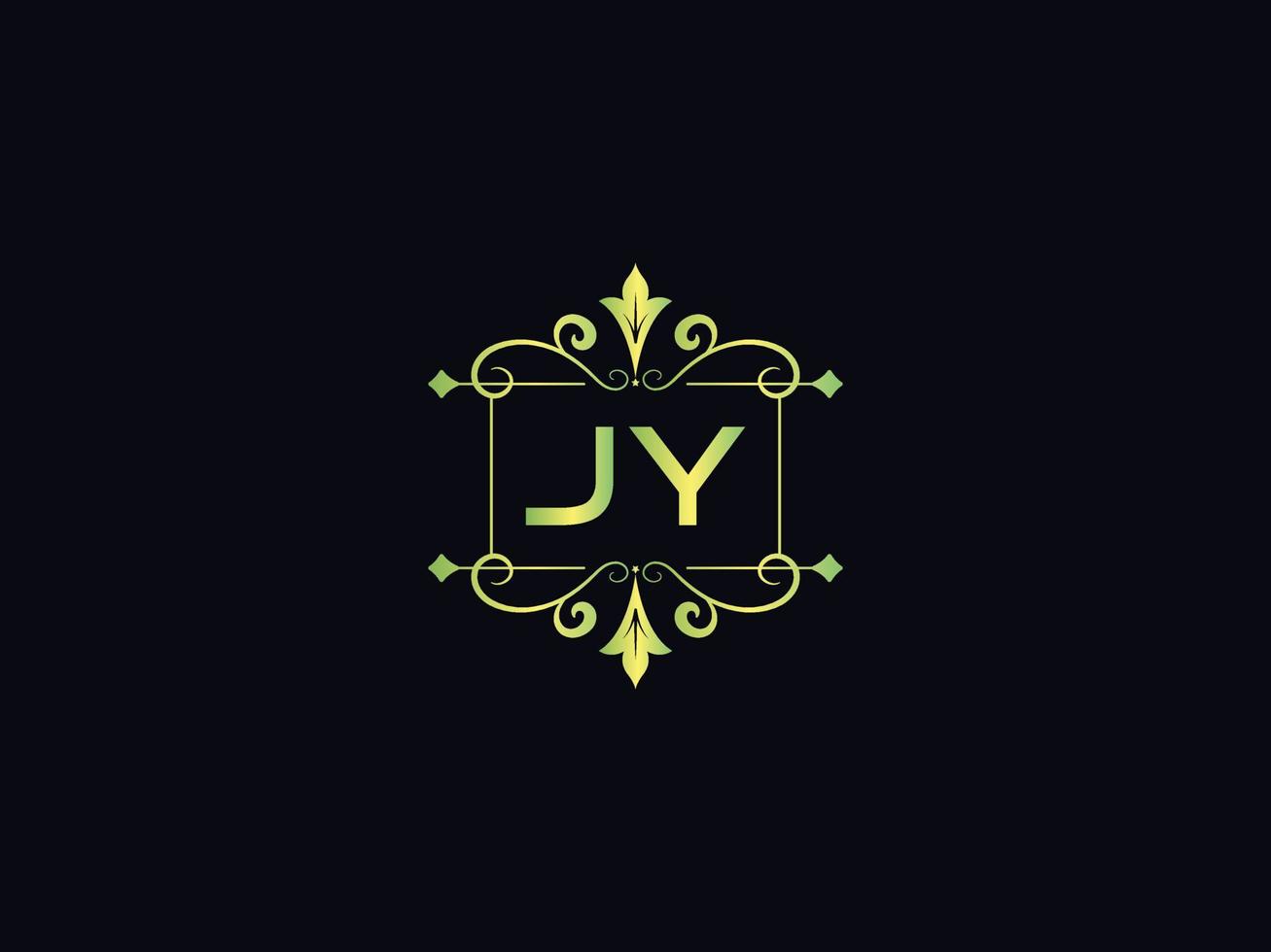 Modern Jy Logo Icon, Alphabet Jy Luxury Letter Design vector