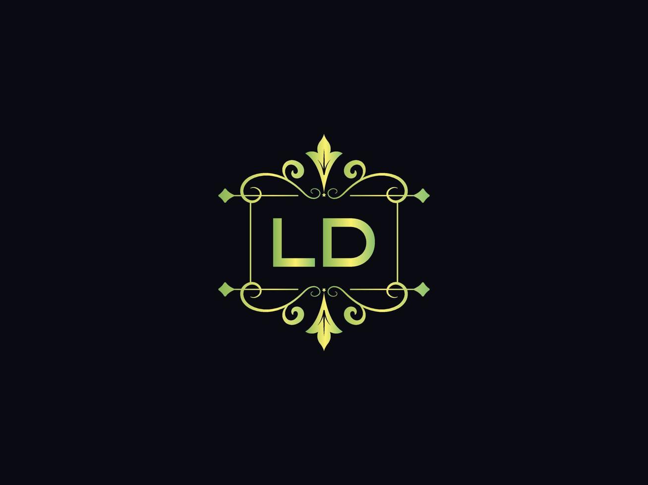 Simple Ld Logo Vector, initial Ld Luxury Logo vector