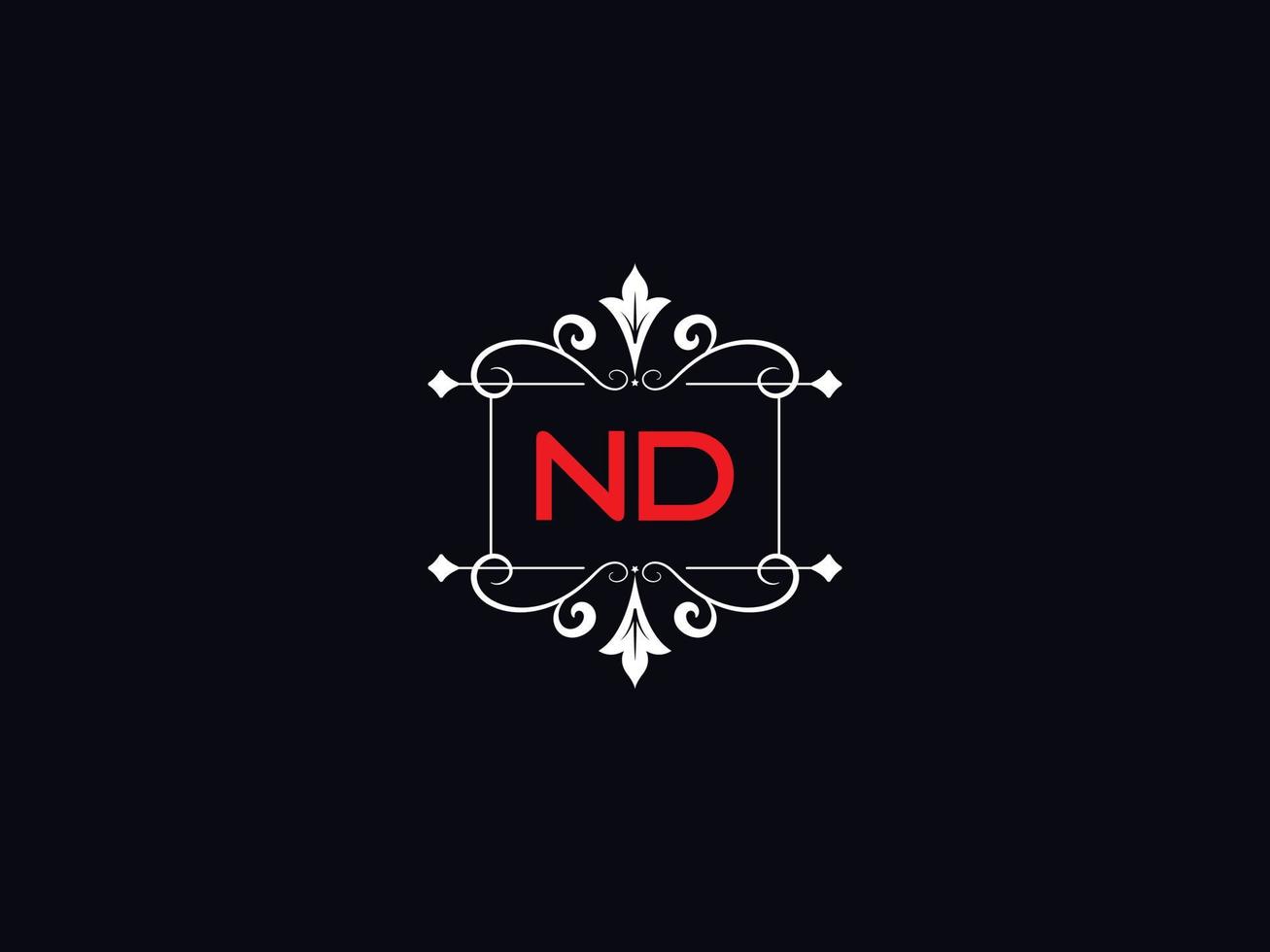 Minimalist Nd Logo Image, Creative Nd Luxury Letter Logo Vector
