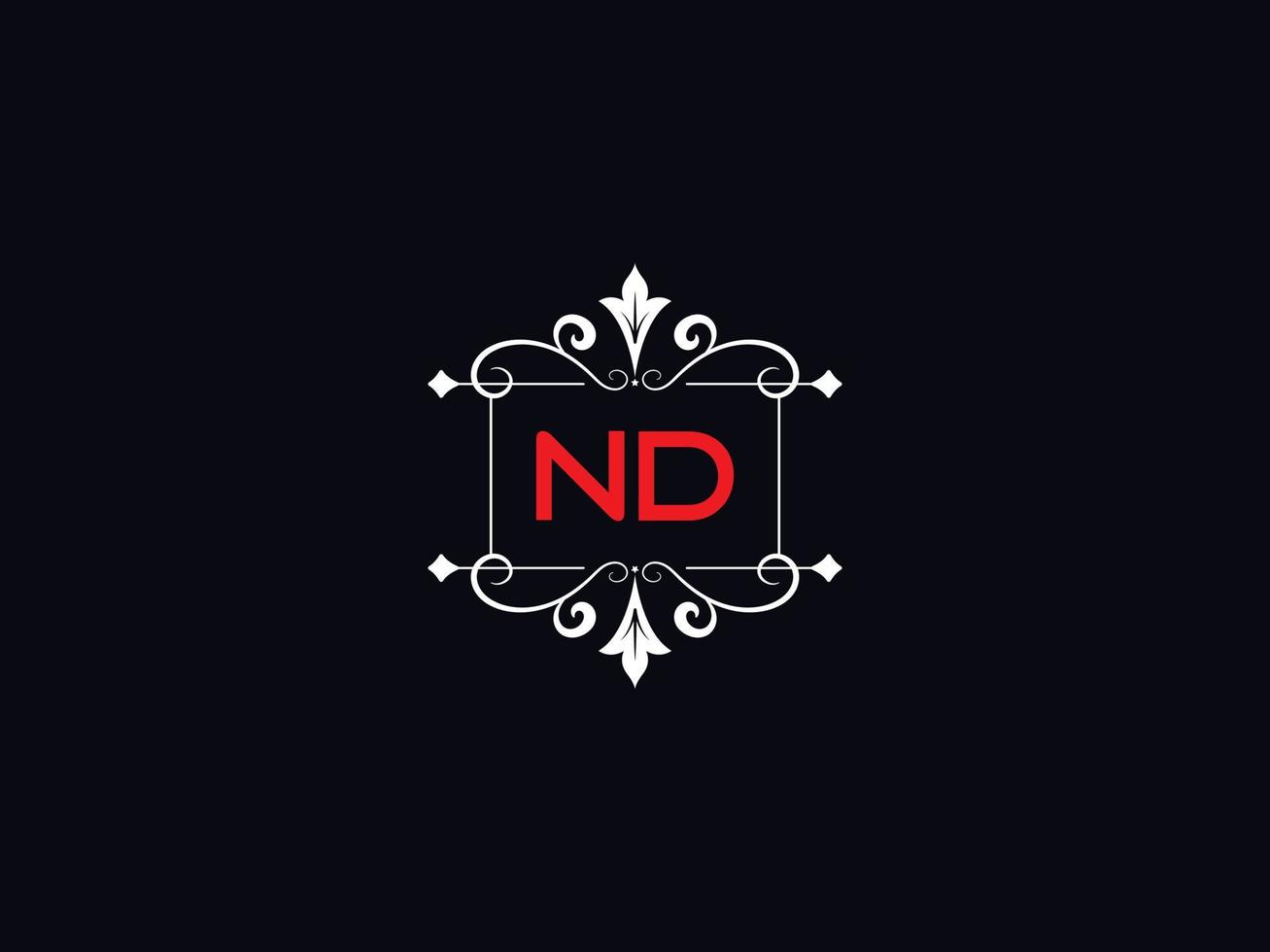 Minimalist Nd Logo Image, Creative Nd Luxury Letter Logo Vector