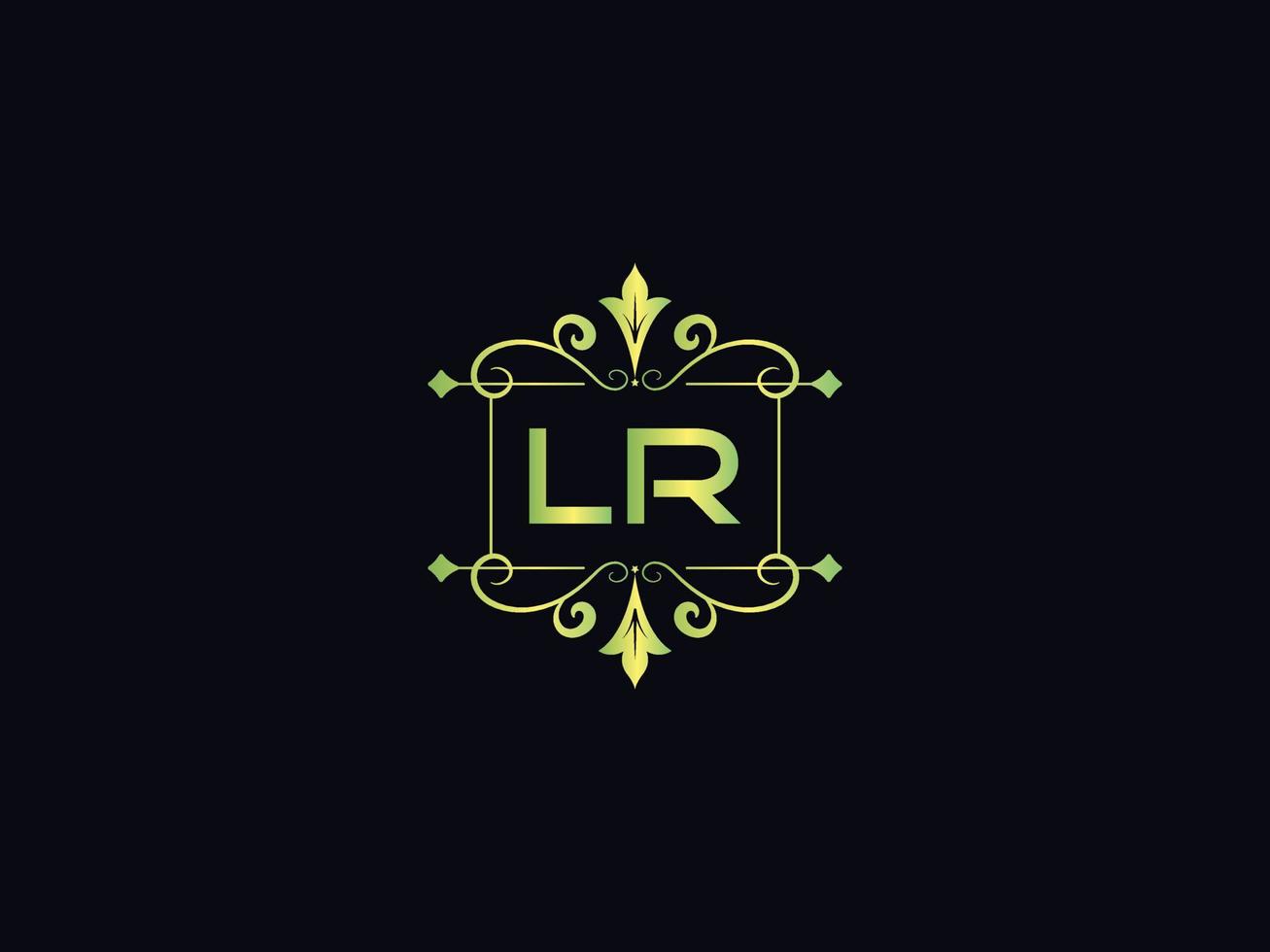 Simple Lr Logo Vector, initial Lr Luxury Logo vector