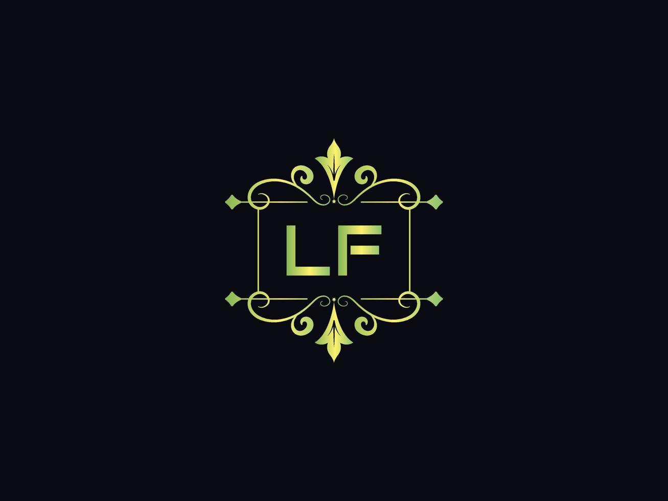 Simple Lf Logo Vector, initial Lf Luxury Logo vector