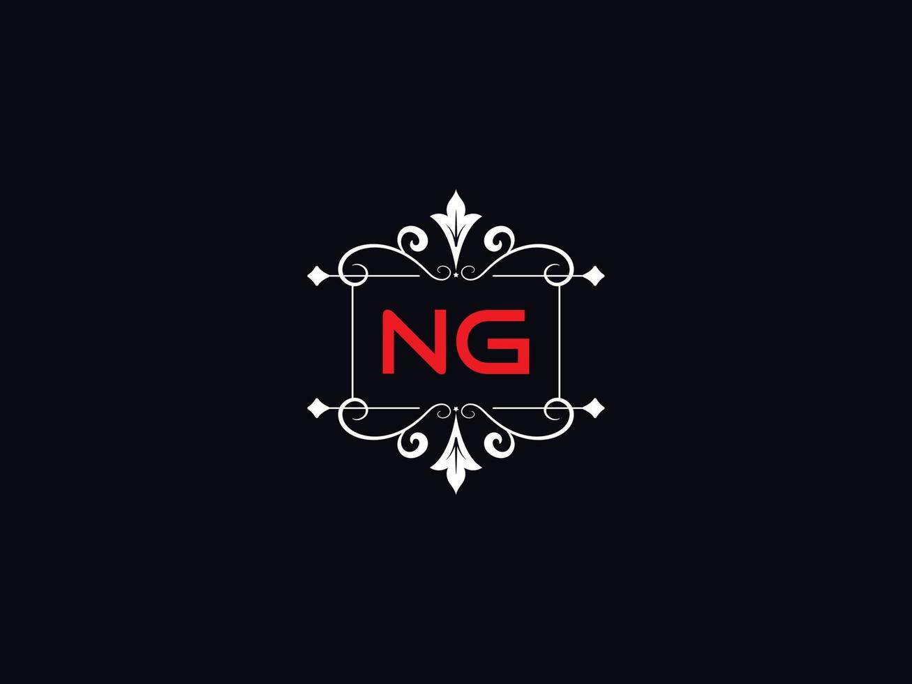 Minimalist Ng Logo Image, Creative Ng Luxury Letter Logo Vector