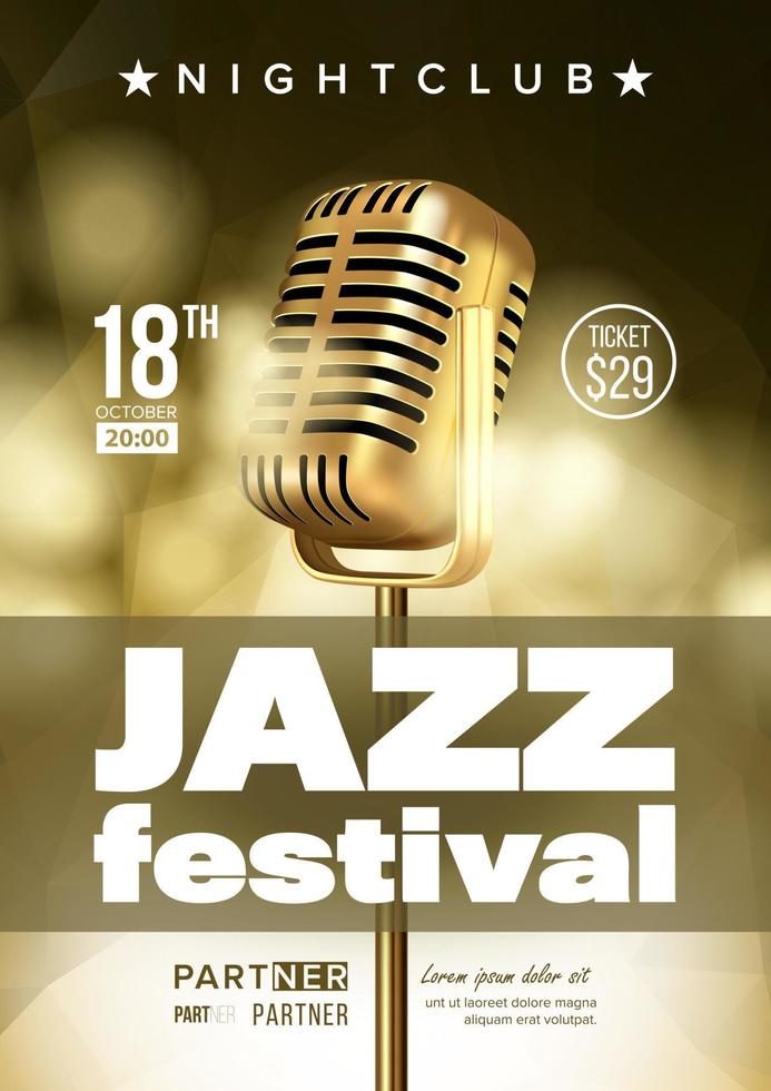 Jazz Improvisation Festival Flyer, Brochure Vector Template