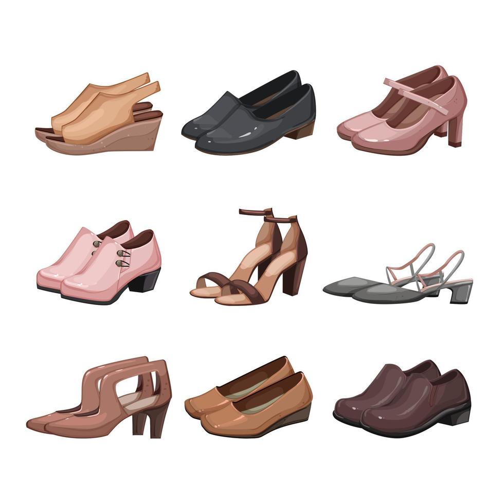 zapatos de mujer conjunto ilustración vectorial de dibujos animados 17393326 Vector en Vecteezy zapatos de mujer conjunto ilustración vectorial de dibujos animados 17393326 Vector en Vecteezy