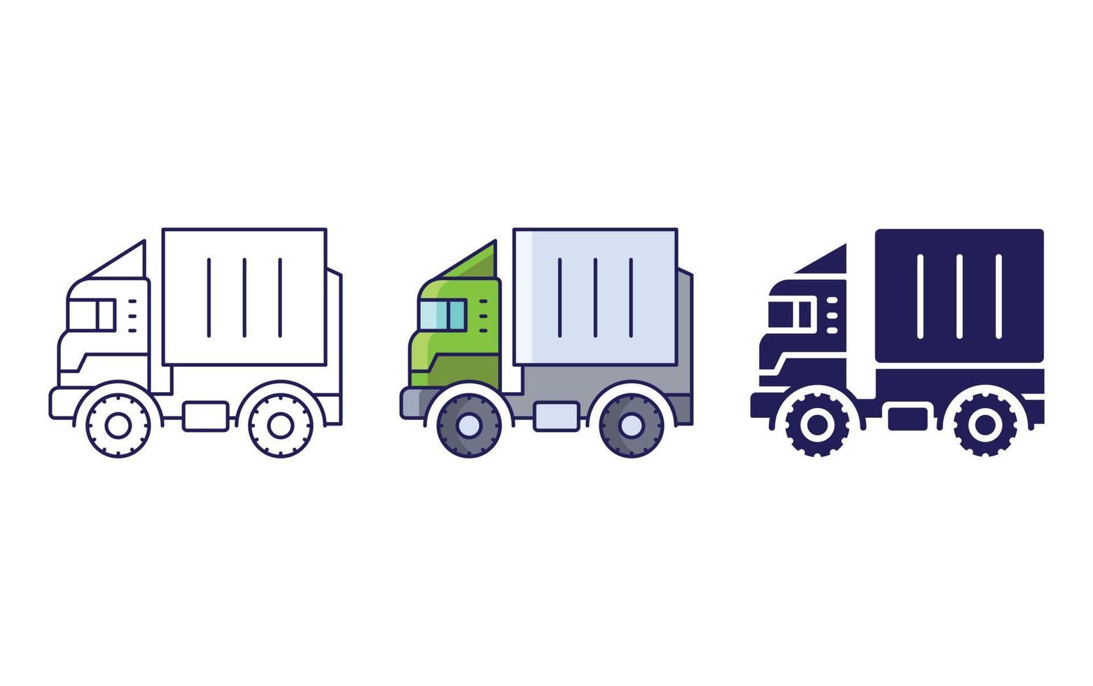 Container truck icon vector