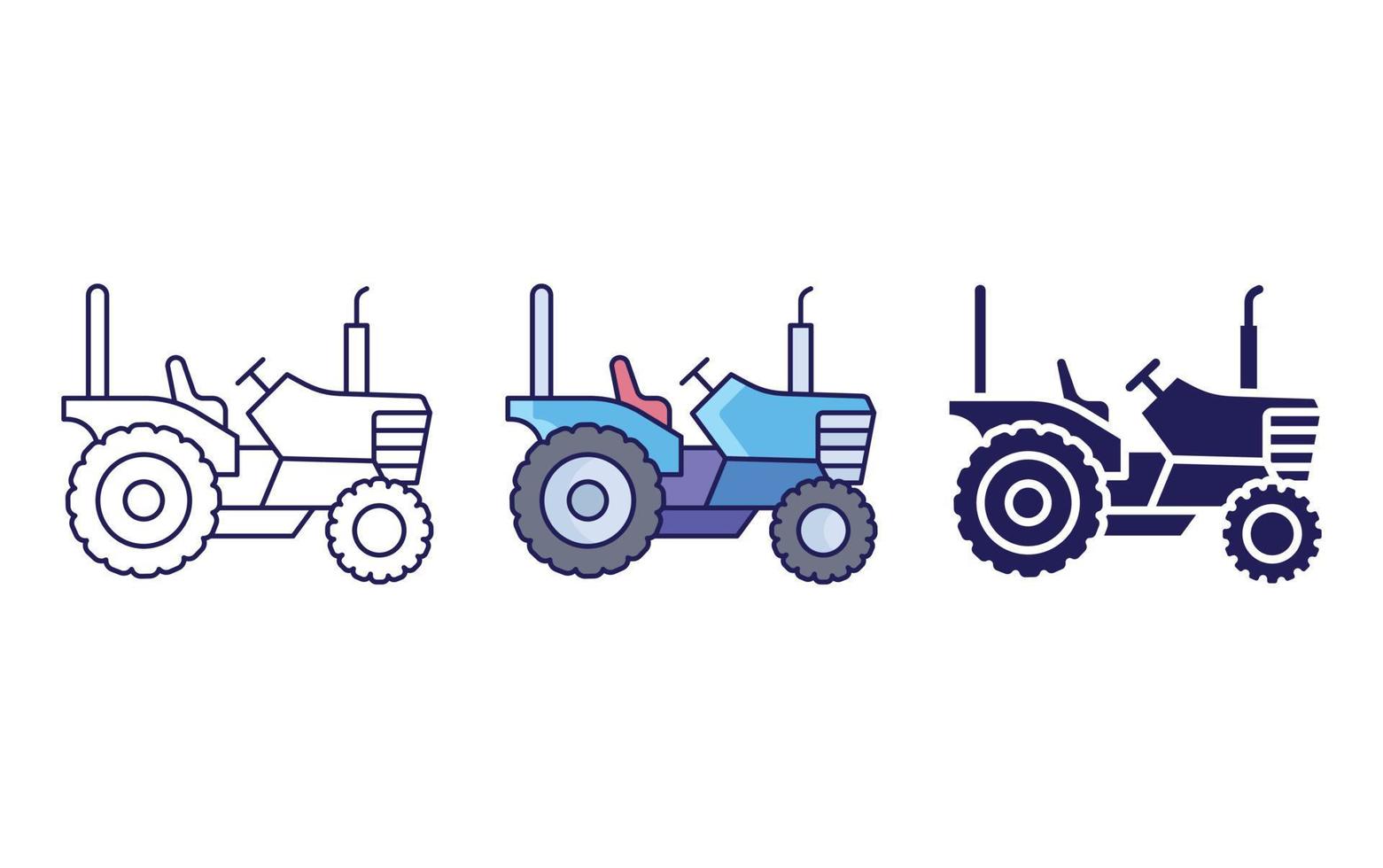 icono de vector de tractor