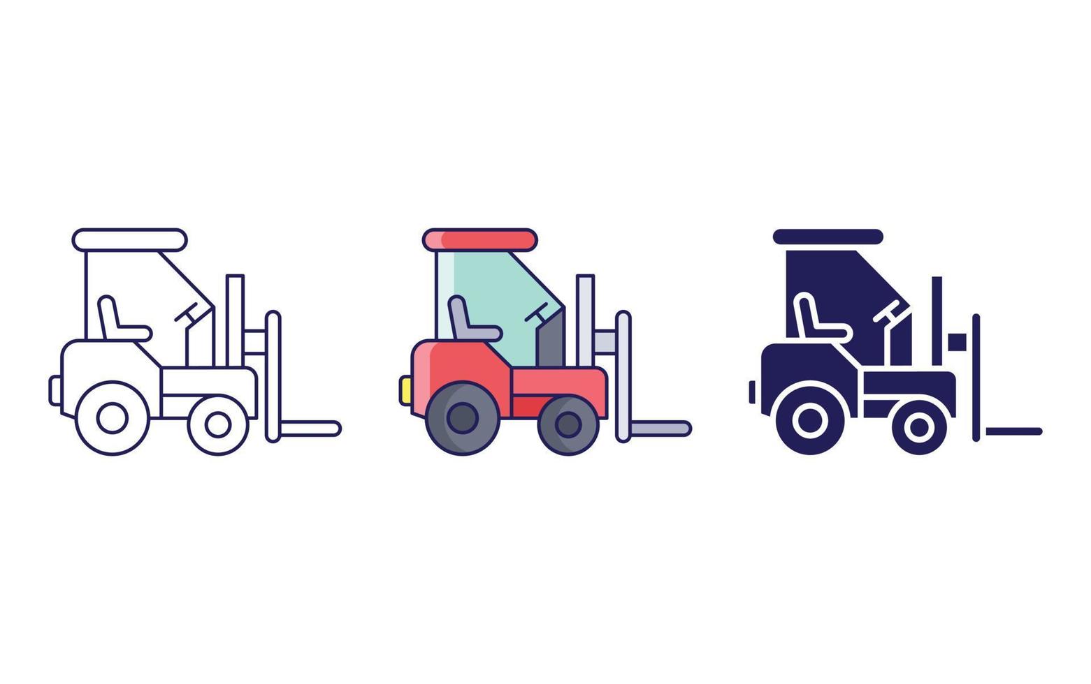 Forklift vector icon